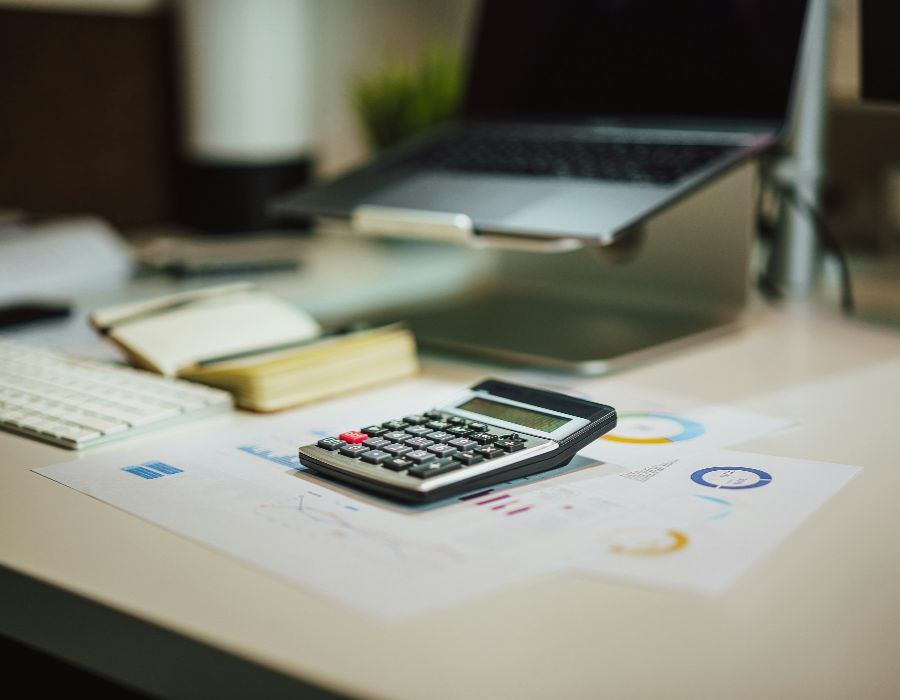 IRS tax relief calculator and financial documents