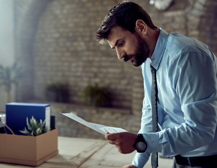 person opening IRS final notice of intent to levy in Massachusetts